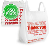 Reli. Thank You Plastic Bags (350 Count) (11.5 x 6.5 x 21) (White) - Grocery, Shopping Bag, Restaurants, Convenience Store