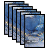 12x20 Picture Frame Set of 6 for Photo Poster Horizontally/Vertically