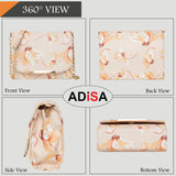 Adisa Women Girls Floral Print Sling Bag (Sl5072-Cre_Cream),Cream,,B09B56BCXR