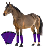 FOXLVDA Horse Fly Boots - Fly Boots for Horses Set of 4, Comfortable Horse Leggings, Mesh Material Design with Metal Support Bar