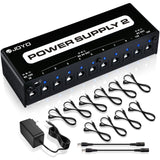 JOYO Guitar Pedal Power Supply 10 Isolated Output DC 9V 12V 18V Options for Distortion, Reverb, Chorus Effect Pedalboard Chains