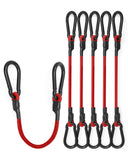 8 Pcs 18 Inch Heavy Duty Carabiner Bungee Cord Outdoor with 190 Lbs Max Break Strength, Bungee Straps with Upgraded Carabiner Ho