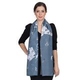 Cashmere Craft Modal Blend Grey Printed Scarf Stole Dupatta 123