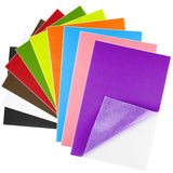 BOUBONI 10PCS Multicoloured Self Adhesive Felt Fabric Sheets Sticky Felt Sheets for Craft Supplies Art Home Making(8.3 x 11.8/20