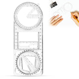 Multifunctional Geometric Ruler Mathematics Drawing Template for Woodworking Style A | 1 Multifunctional Geometric Ruler. (1, Tr