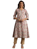 Libas Women'S Cotton Printed A-Line Kurtas (29223_Green