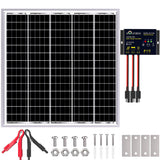 SOLPERK Solar Panel Kit 50W 24V, Intelligent Waterproof 10A PWM Controller, Home Outdoor Solar Battery Charger for RV Car Boat M