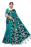 Gosriki Women'S Rama Color Khadi Jahlar Saree With Blouse Piece,Rama,,B085RLXLDF