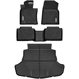 YITAMOTOR Floor Mats & Cargo Mat Fit for Toyota Camry 2018-2024, TPE All Weather Custom Fit Waterproof Anti-Slip Floor Liners fo
