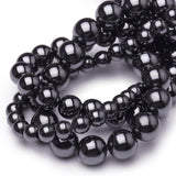 Chicager Natural Stone Beads for Jewelry Making,6mm Hematite Polished Smooth Round Gemstone Beads for Bracelet Necklace 15 Inch