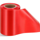 Syhood Outdoor Leaf Ribbon Floral Satin Ribbon for Crafts Aspidistra Waterproof Holiday Outdoor Decoration(4 Inch X 30 Yards,Red