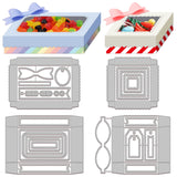 GLOBLELAND 3D Candy Box Cutting Dies for Card Making Gift Box with Window Cut Die for DIY Scrapbooking Journal Embossing Paper C