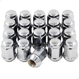 Wheel Accessories Parts Set of 20 Chrome 12x1.5 Lug Nuts Closed End Bulge Acorn Lug Nut Style 1.38 Long Cone Seat 19mm (3/4) Hex