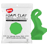 BOHS Green Modeling Foam Clay Lite - 500 Grams, Soft, No Stains, No Cracks - Air Dry Clay for Flower Mirror,Cosplay, Figurine, S