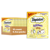 Temptations Kitten Crunchy and Soft Treats Chicken and Dairy Flavor, 6.3 oz. Pouch, (Pack of 10)