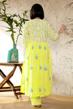 Gosriki Women'S Rayon Blend Anarkali Printed Kurta With Pant & Dupatta (Renu-Yellow-Nw-Gs_4Xl_Yellow_Xxxx-Large),Yellow,4,B0CHMYSBQ1