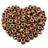 SUNYIK Bamboo Leaf Agate Large Hole (5mm) Rondelle Loose Charms European Bead fits Bracelet,Jewelry Makings Pack of 20