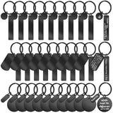 Gisafai 30 Pcs Engravable Stainless Steel Keychain Blanks Black Metal Blank for Laser Engraving 2025 DIY Crafts Gifts