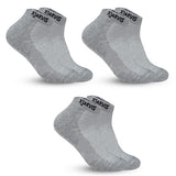 Xjarvis Ankle Length Socks For Men & Women - Moisture-Wicking Odor-Free Breathable Cotton Cushioned Half Terry Combo - Ideal For Sports Gym & Formal Wear - Pack Of 3 Pairs Grey Free Size,Grey,,B0B4GKG8F2