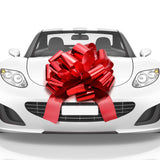 Mata1-USA - Huge Car Bow - Shiny Red, 18 Inch - Big Gift Wrapping Bow for Large Gift Decoration - Giant Size for Indoor & Outdoo