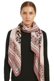 Icw WomenS Soft Lightweight Fashion Scarf Leopard Print Pattern, Elegant Wrap For Casual & Formal Wear Dn104 (Pink)