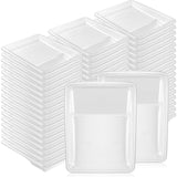 Geelin 80 Pcs Paint Tray Liner 9 Inch Pans White Roller Disposable Plastic Paint Tray with Textured for Painting Walls, Compatib