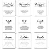 9 Pieces Inspirational Phrases Wall Art Prints Motivational Sayings Quote Poster Positive Print Decoration for Teens Adults Livi