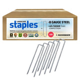 Sandbaggy 6 inch Landscape Sod Staples (8 Gauge Steel) | Great for Hard & Rocky Soil | 40% Thicker Than Standard 11 Gauge | Trus
