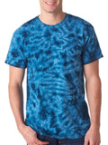 Dyenomite Crystal Tie-Dyed T-Shirt - Royal, Xl