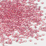 4mm Pink Silver Lined Seed Beads for Jewelry Making 200 Grams About 3380pcs,6/0 Glass Craft for Making Earrings, Bracelets, Pend