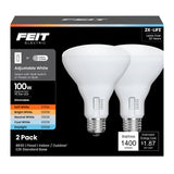 Feit Electric BR30 LED Light Bulb, 100W Equivalent, Dimmable, 1400 Lumens, 5-Color Adjustable White, 90+ CRI, General Purpose Fl