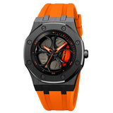 Tick Tryst Stylish Gyro Sports Analogue Men'S Wrist Watch With 360 Degree Rotating Dial (Orange, Silicone)