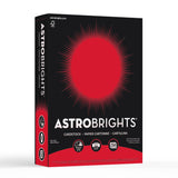 Astrobrights Color Card Stock, 8 1/2 x 11, FSC Certified, 30% Recycled, 65 Lb, ReEntry Red, Pack Of 250
