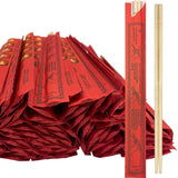 Soeos Red Disposable Chopsticks, 100 Set, UV Treated Premium Disposable Chopsticks Individually Wrapped, Wooden Chopsticks