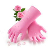 Vgo... Household Cleaning Gloves,Doublelayer,Lined Dishwashing Gloves,Long Sleeves for Kitchen,Bathroom Cleaning(TP1117)