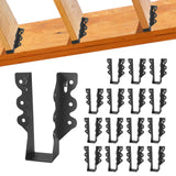 16 Pcs 2x 6 Joist Hanger,Q235B Steel Face Mount Joist Hangers,Black Powder Coated Hurricane Ties for Rafter, Rafter Brackets for