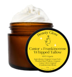 Frankincense & Castor Oil Beef Tallow Grass Fed & Finished Organic Moisturizer for Skin Hydrating & Nourishing for Cracked, Dry