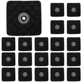 Luomorgo 20 Pack Square Rubber Feet, 30mm x 30mm / 1-3/16 x 1-3/16 Non Slip Outdoor Furniture Pads, Black Rubber Feet Bumpers Fl
