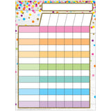 Ashley Productions Smart Poly Single Sided PosterMat Pals Space Savers, Incentive Chart Confetti Style, 13 x 9.5