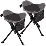 REDCAMP 2 Pack Folding Tripod Stools for Adults, Lightweight Portable Camping Stools for Fishing Hunting Backpacking Traveling,
