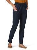chic classic collection Womens Stretch Elastic Waist PullOn Legging Pant Dark Shade Denim 14
