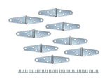 QCAA Light Strap Hinge, Steel, 2, Zinc Plated, 8 Pack, Made in Taiwan