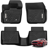 YITAMOTOR Floor Mats Compatible with 2017-2020 Ford Fusion/Lincoln MKZ, Custom Fit Floor Liners, 1st & 2nd Row All-Weather Prote