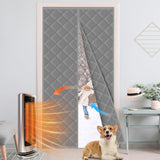 Cotton Thermal Door Screen Draft Stopper Cover Made of Oxford and Cotton Fill Fit 38x82inch Door Screen Door Itself Size 40x84in