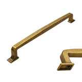 CABDM 10 Pack Antique Brass Cabinet Pulls 6-1/4 Inch(160mm) Hole Center Vintage Brass Cabinet Hardware Kitchen Cabinet Handles f