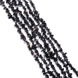 BEADIA Irregular Natural Black Onyx Stone Loose Semi Gemstone Beads for Jewelry Making 5-8mm 80cm