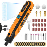 HARDELL Rotary Tool, 4V Mini Cordless Rotary tool Kit con 5 Speed Display, Rechargeable Rotary tool Set with 69 Accessories for