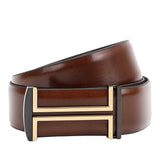 Da Milano Press Pin Leather Belt For Men Brown (Size 90 Cm) (511935Ol)