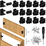Juexica False Cabinet Front Clip False Drawer Front Clips Sink Tip Out Snap with Screws Screwdrivers for Hardware Replacements(1