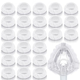Sosation 24 Pack Mask Liners Full Face Reusable Soft Mask Covers Reduce Air Leaks and Blisters Washable Cushion Covers(White)